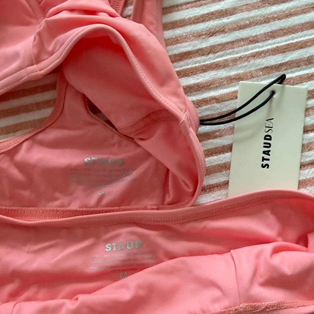 STAUD Pink Ruched Bikini Set - Picture 2 of 4